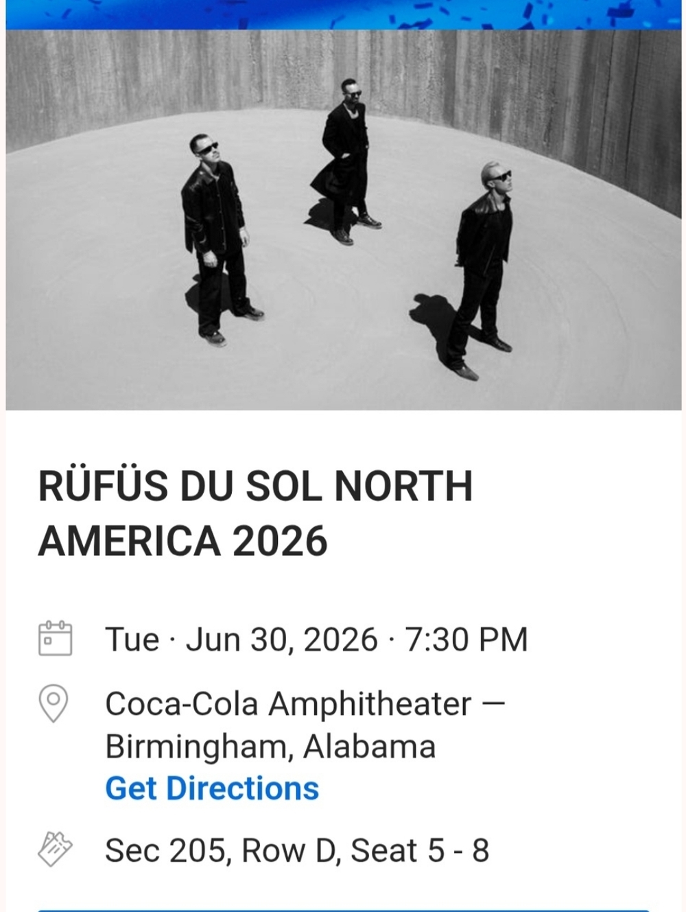 Rufus Du Sol Tickets 6/30/26